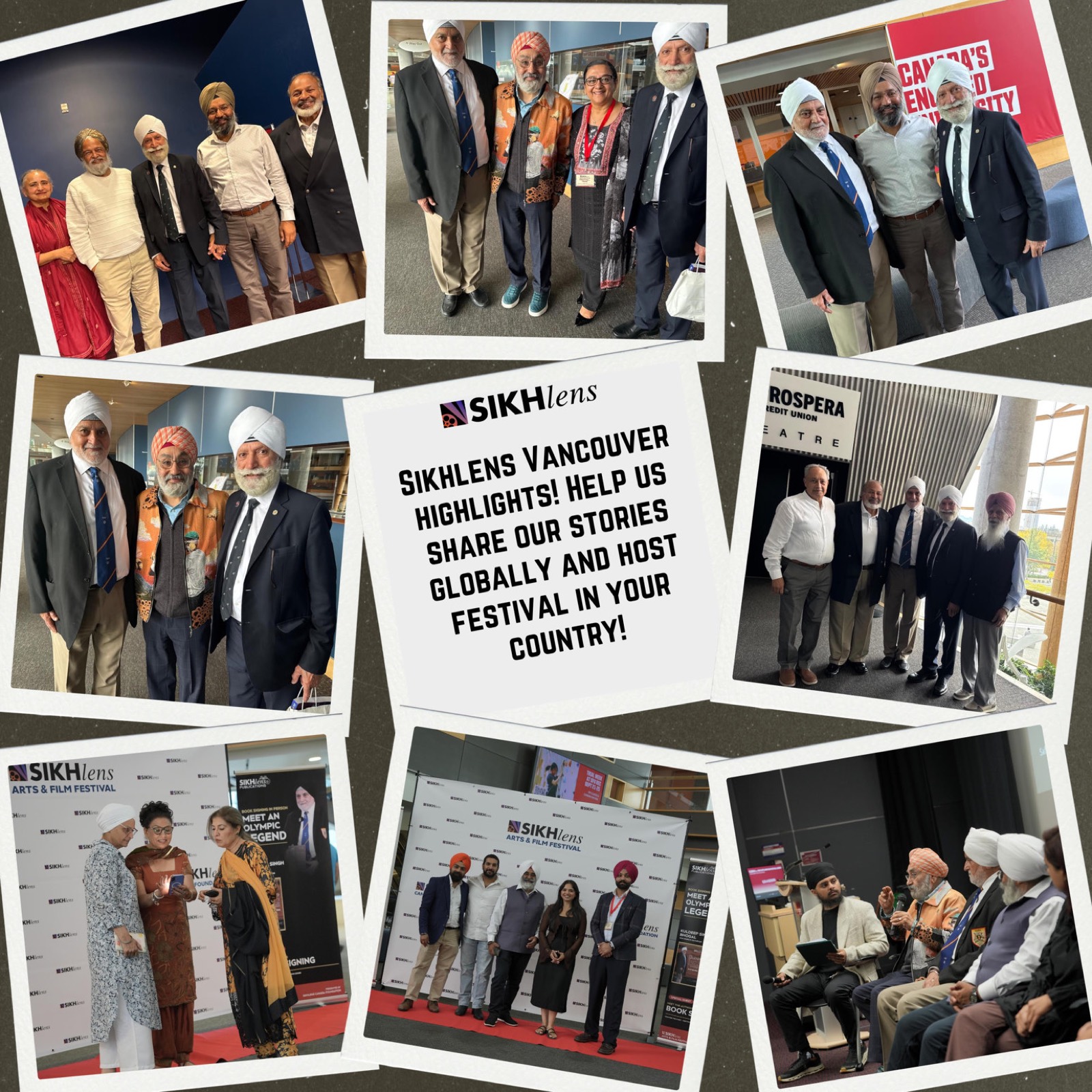Guests, filmmakers, and friends at the Sikhlens Canada West Coast day in Surrey