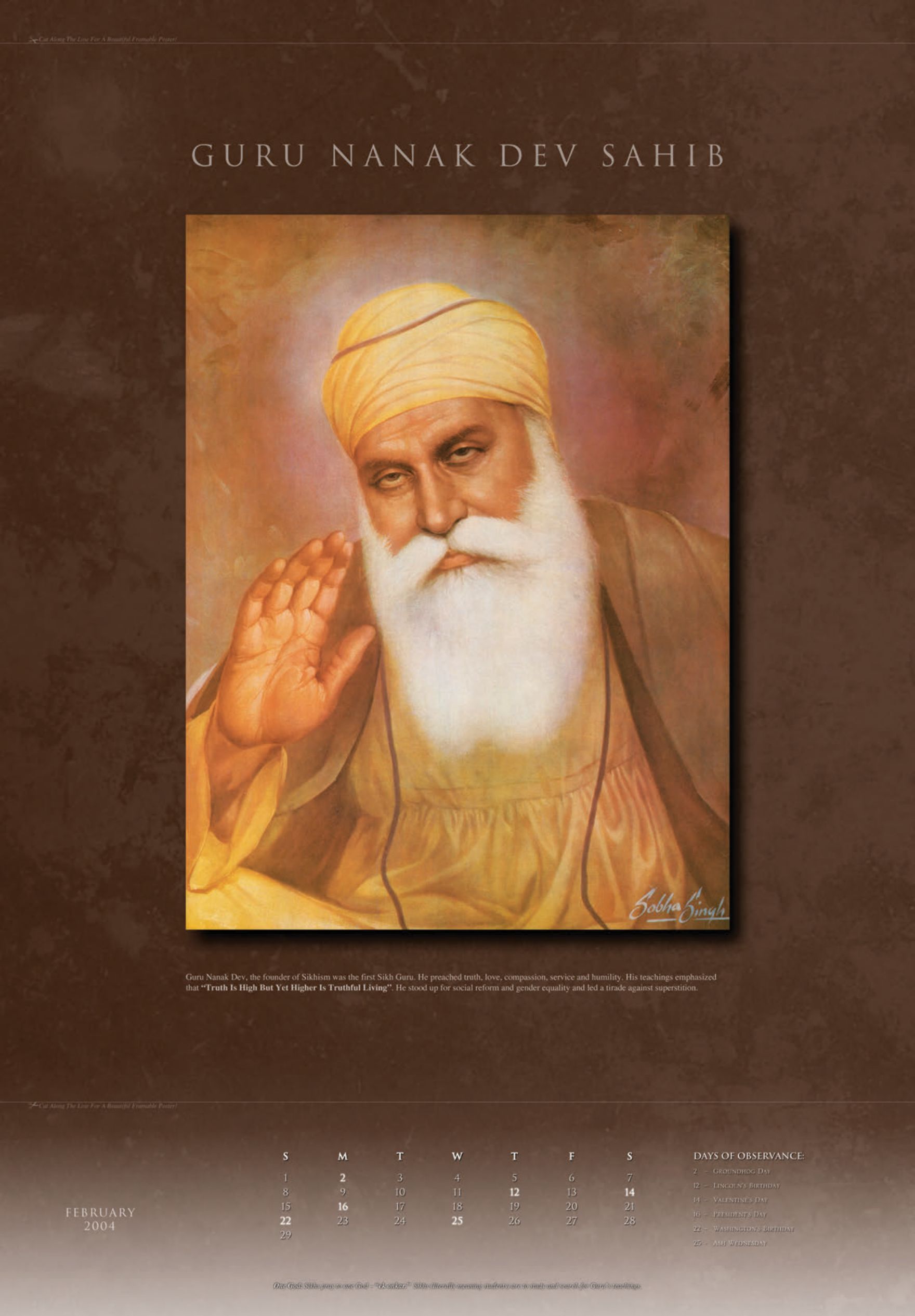 February: Guru Nanak Dev Sahib