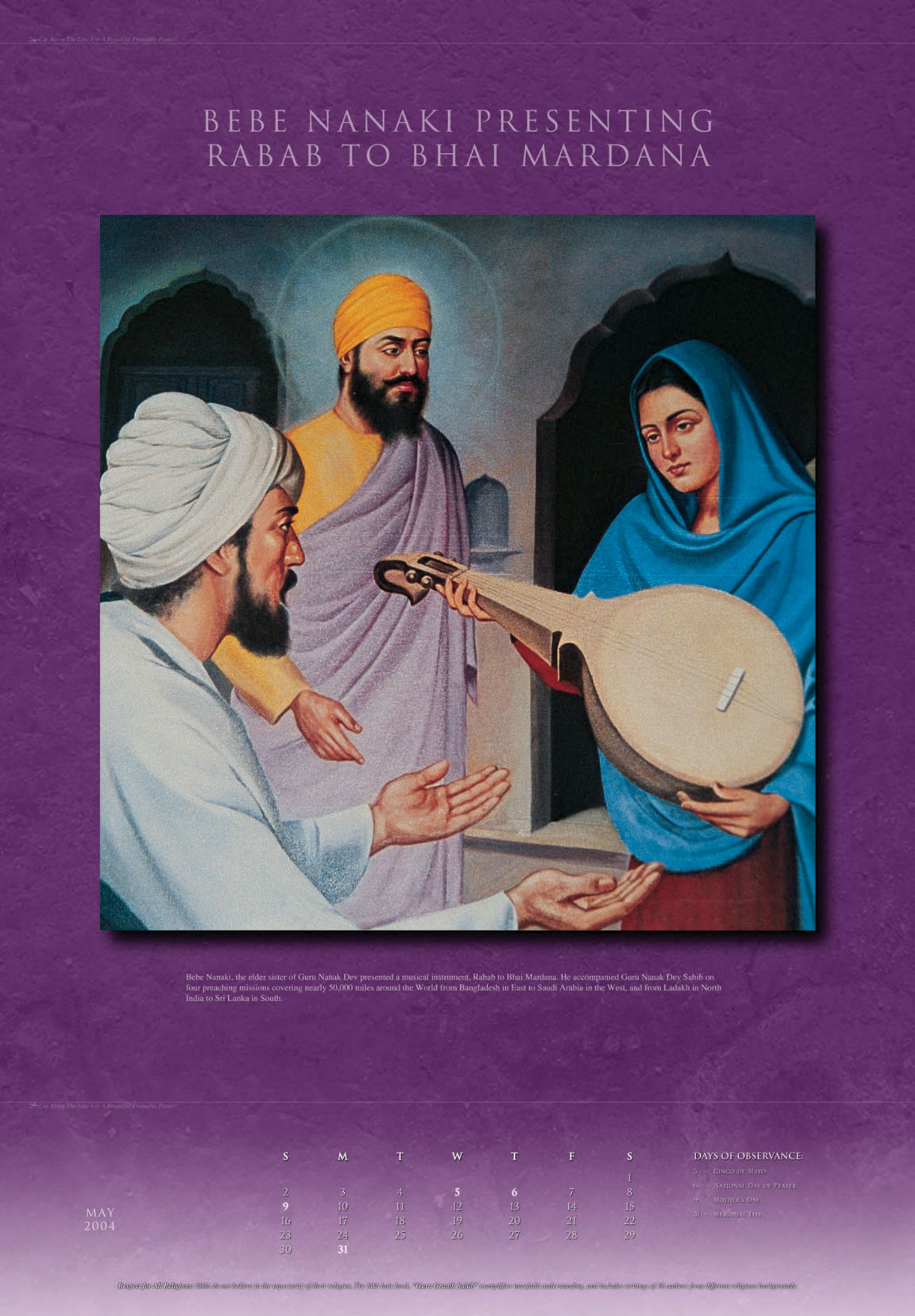 May: Bebe Nanaki Presenting Rabab to Bhai Mardana