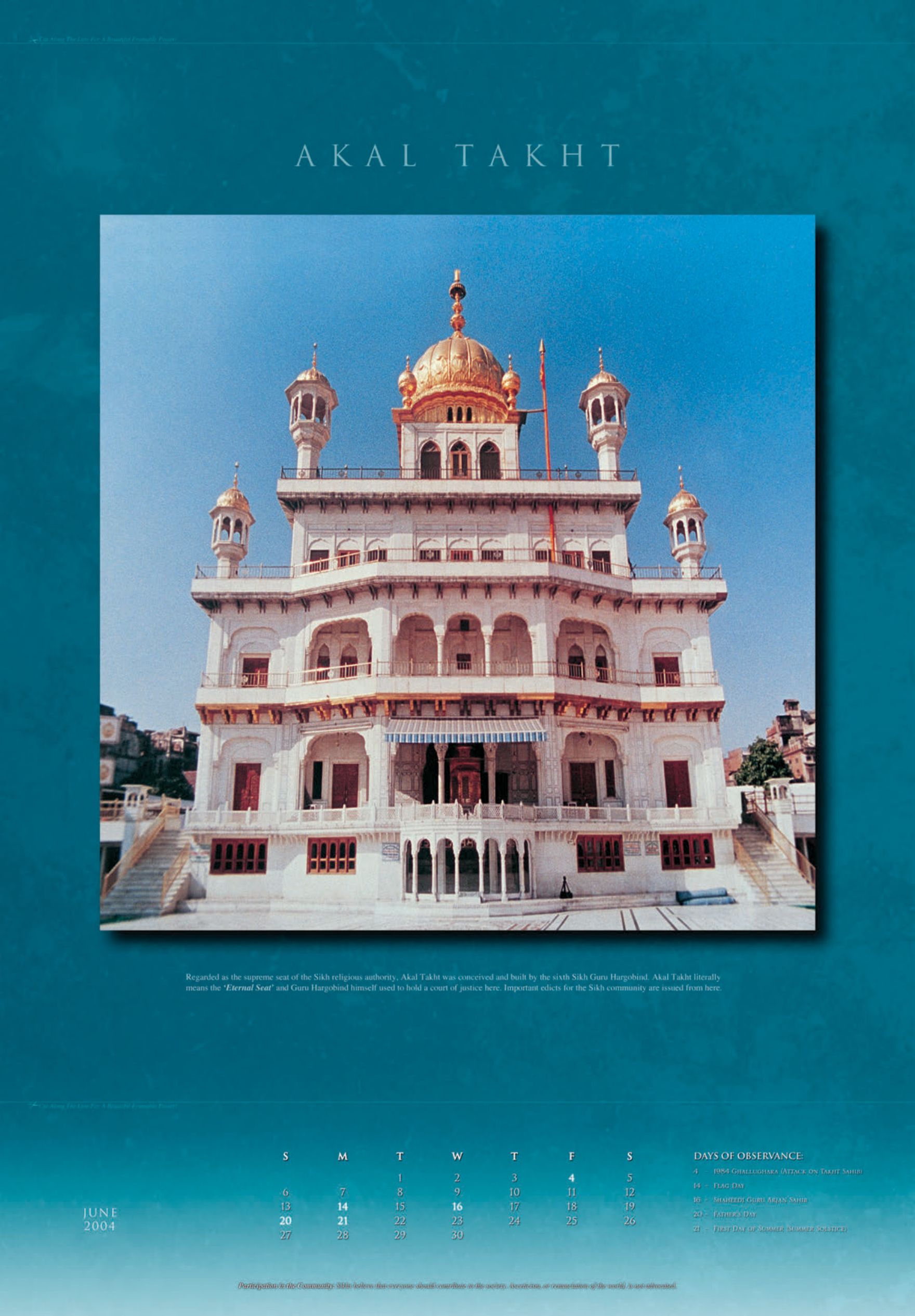 June: Akal Takht