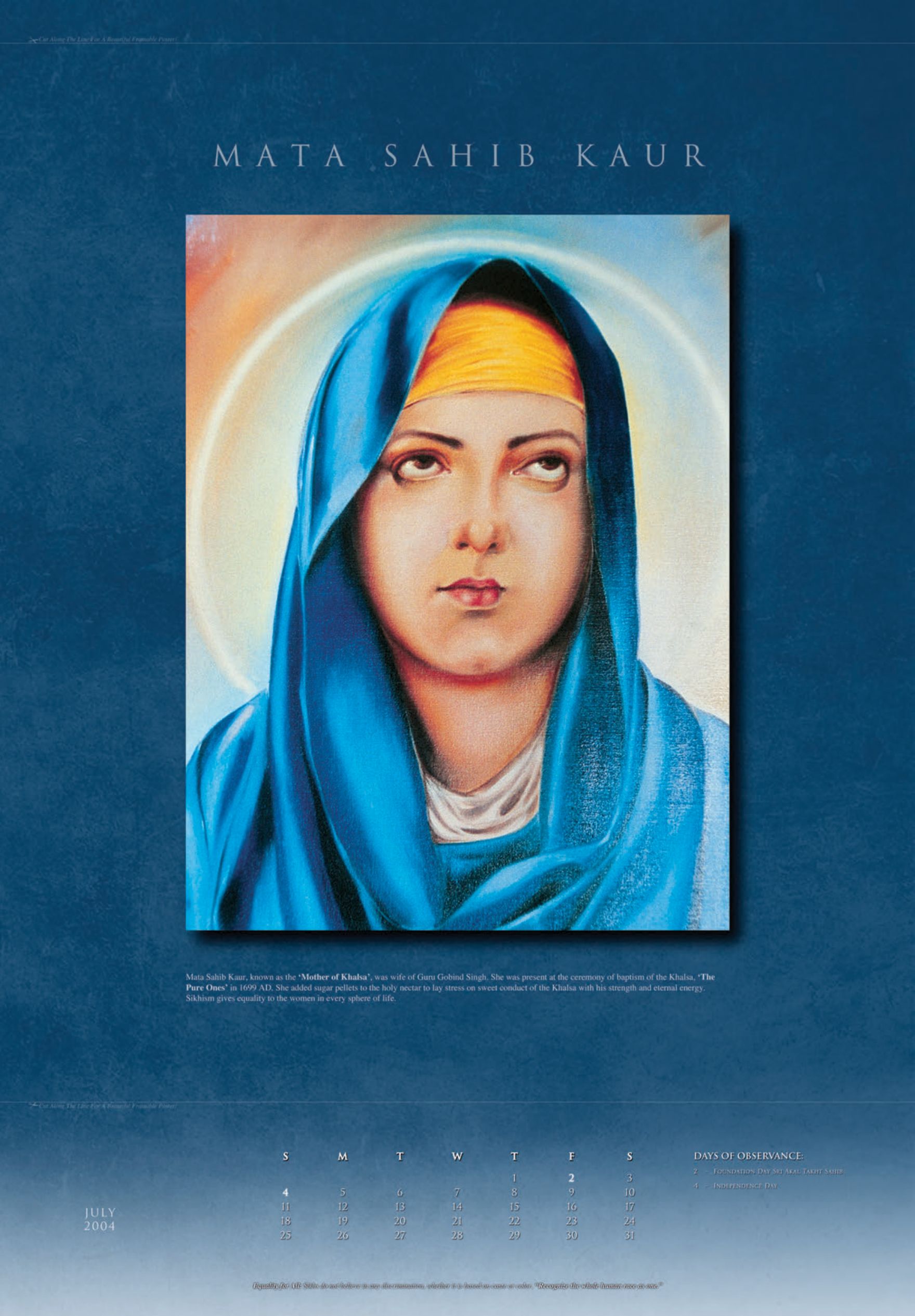 July: Mata Sahib Kaur