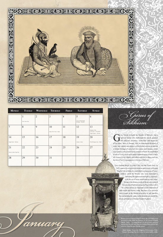 January: Gurus of Sikhism