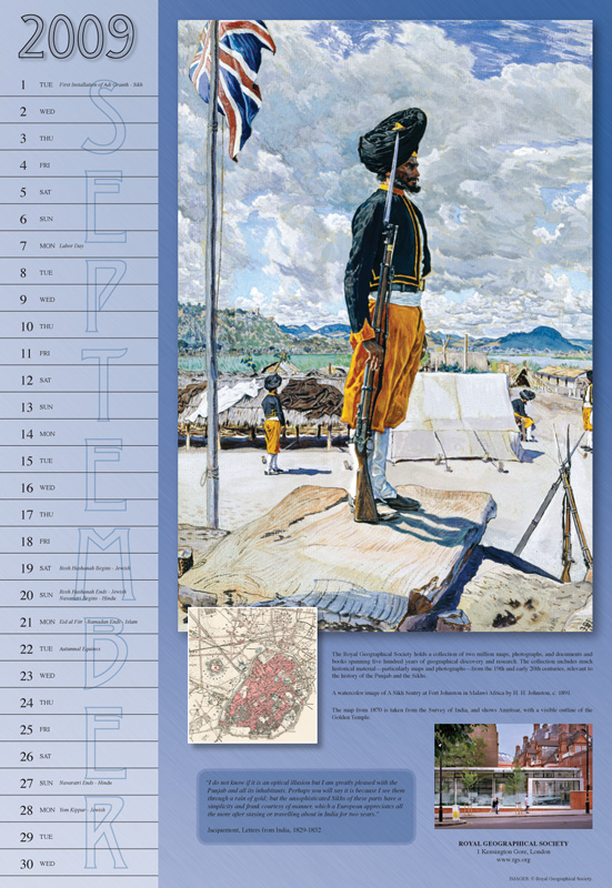 September: Royal Geographical Society