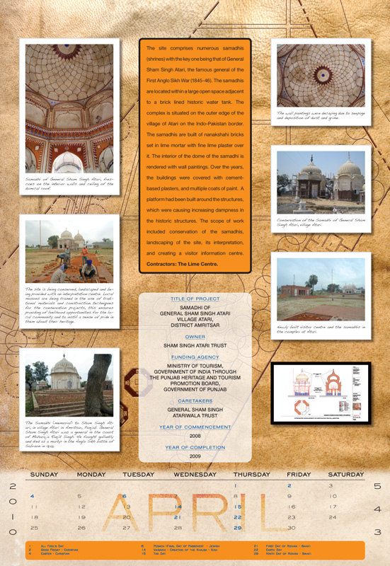 April: Samadhi of General Sham Singh Atari, Village Atari, District Amritsar
