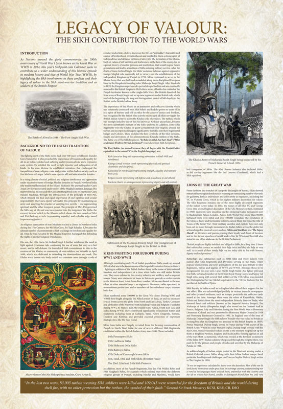 Introduction: Legacy of Valour: The Sikh Contribution to the World Wars