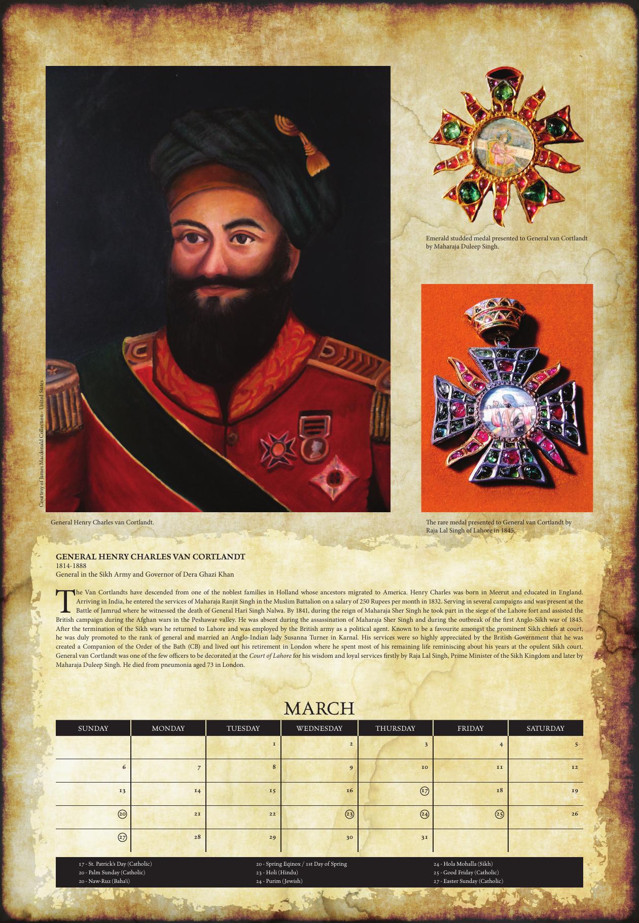 March: GENERAL HENRY CHARLES VAN CORTLANDT