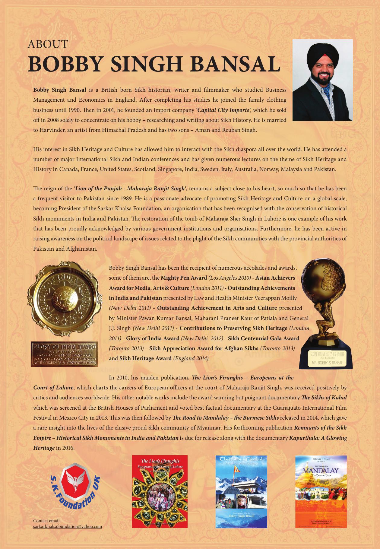 Introduction: ABOUT BOBBY SINGH BANSAL