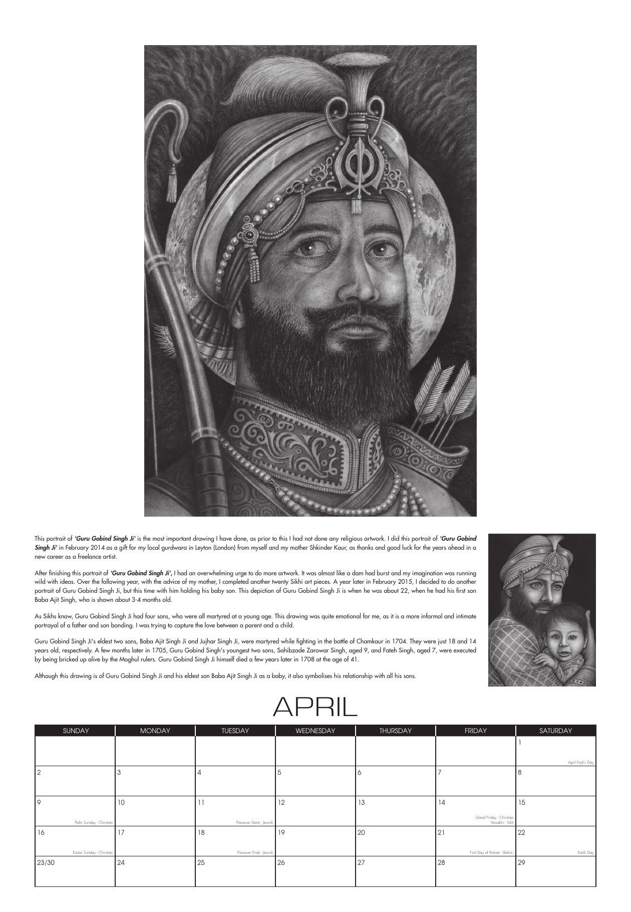 April: Guru Gobind Singh Ji