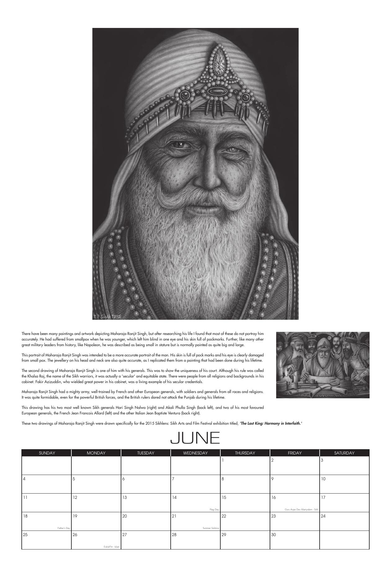 June: Maharaja Ranjit Singh
