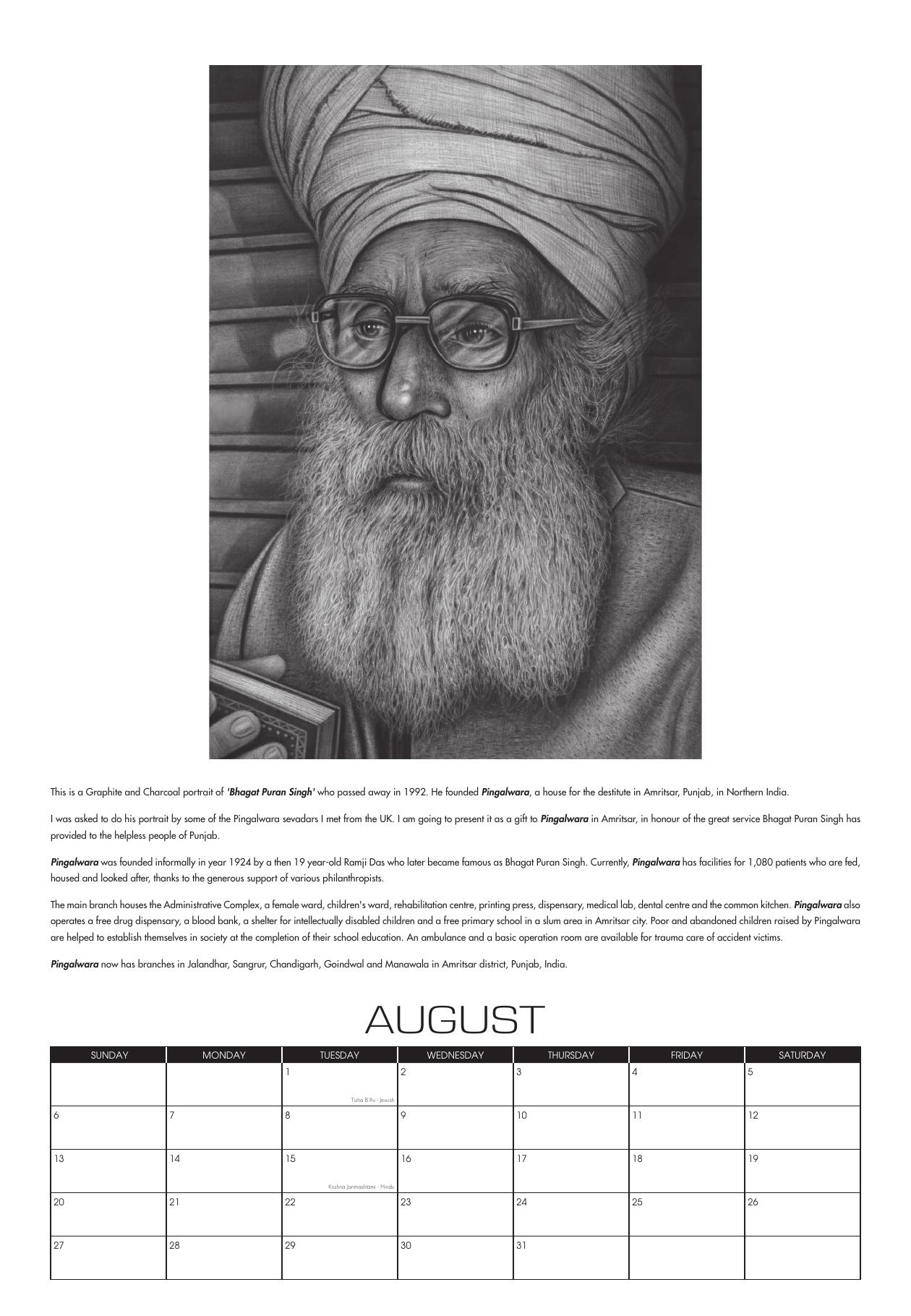 August: Bhagat Puran Singh