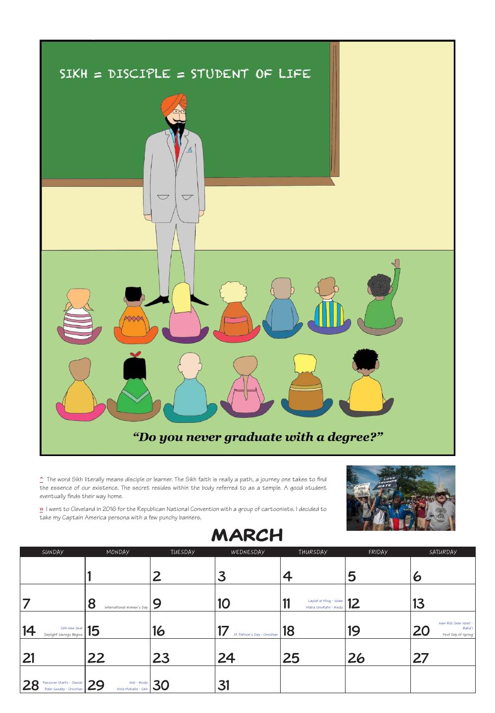 March: Sikh = Disciple = Student of Life