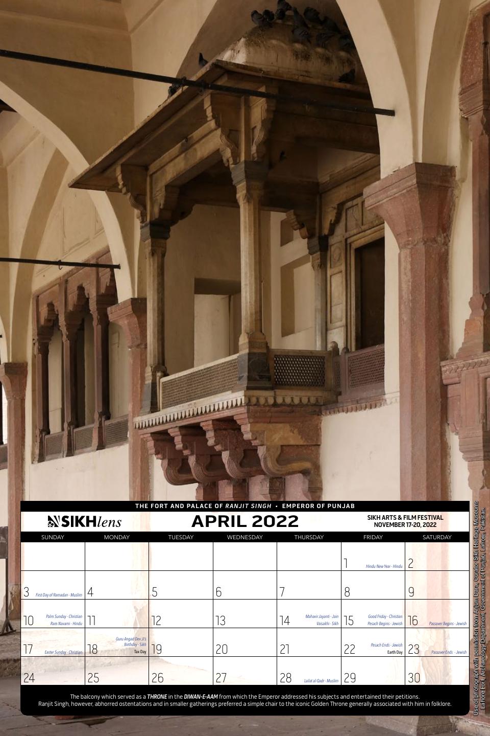 April: Throne in the Diwan-e-Aam