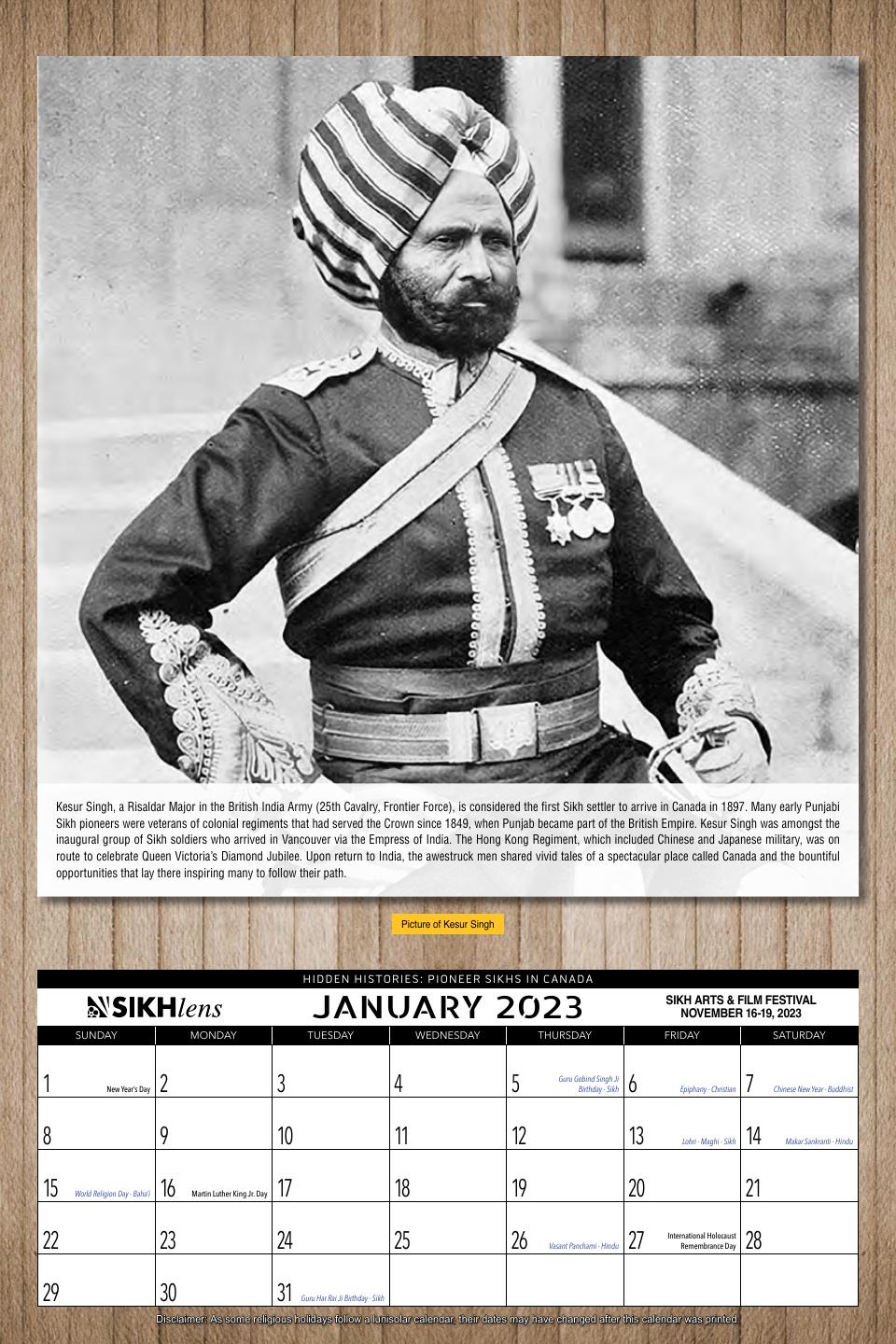 January: Kesur Singh
