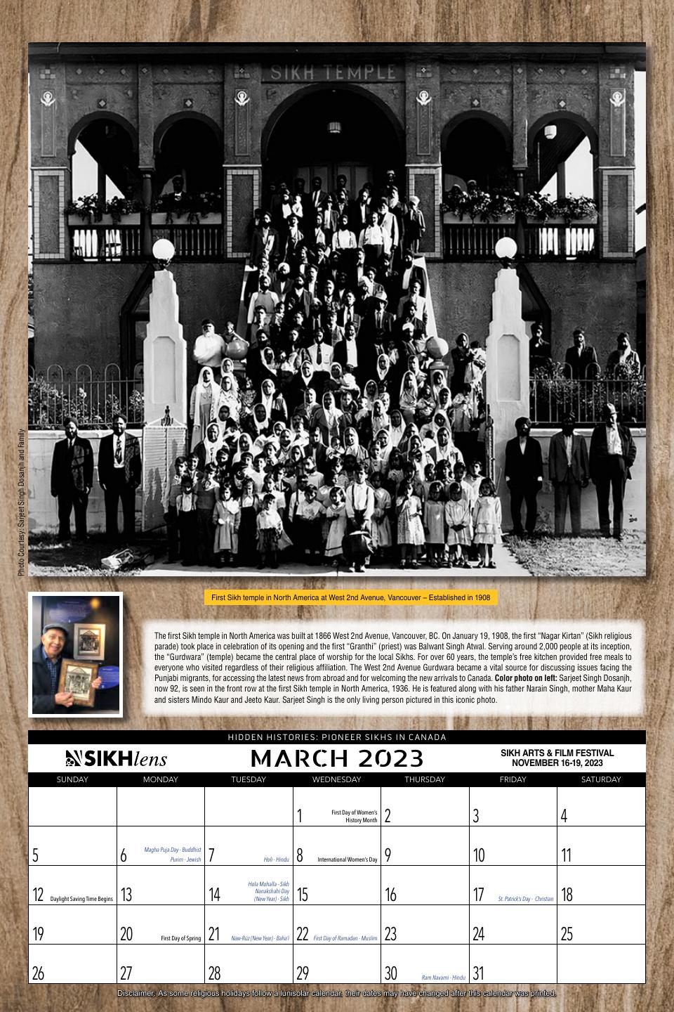 March: First Sikh Temple in North America