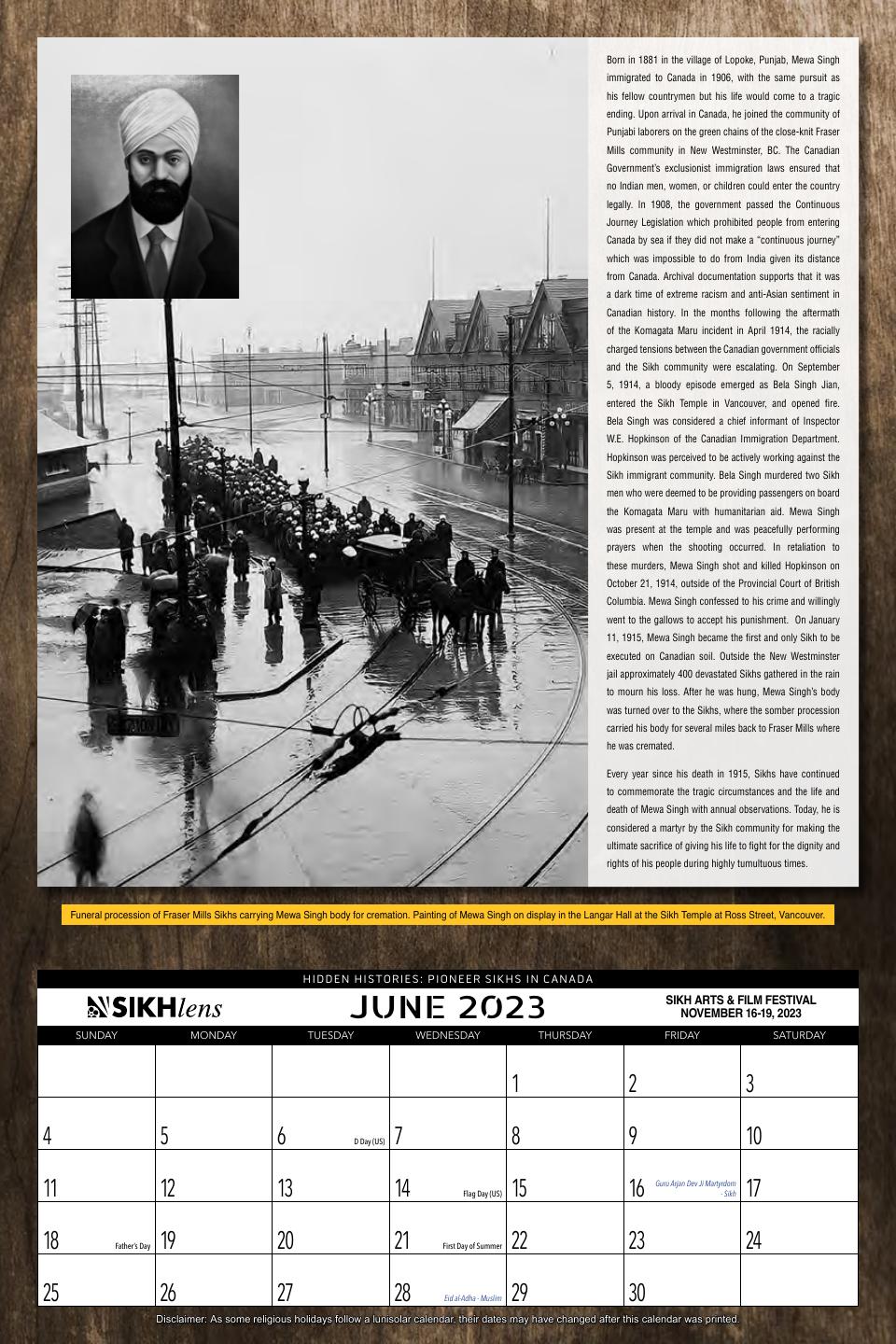 June: Mewa Singh