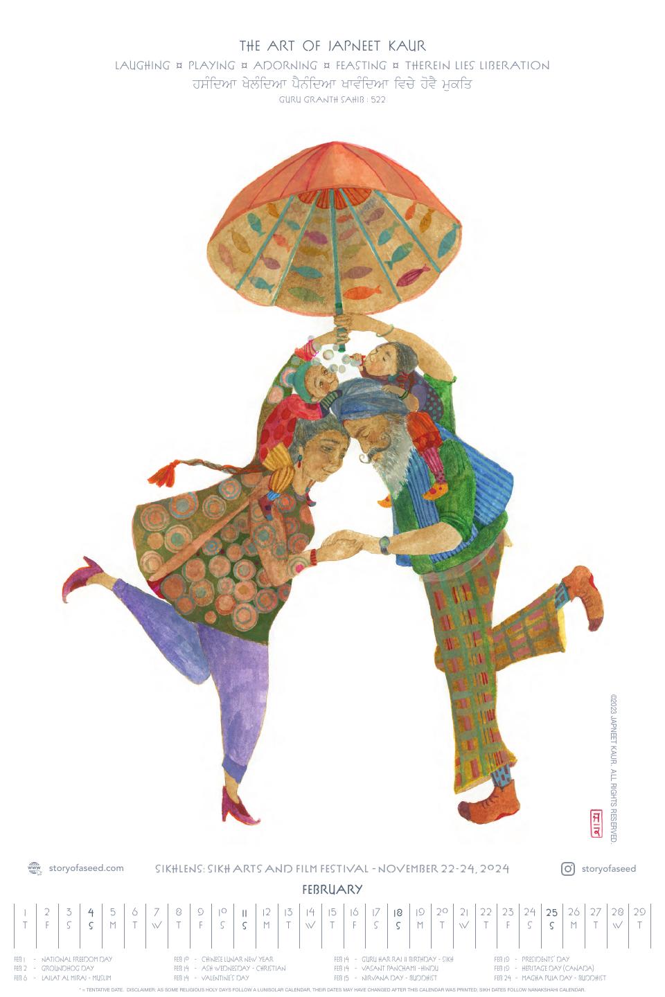 February: Laughing ¤ Playing ¤ Adorning ¤ Feasting ¤ Therein Lies Liberation